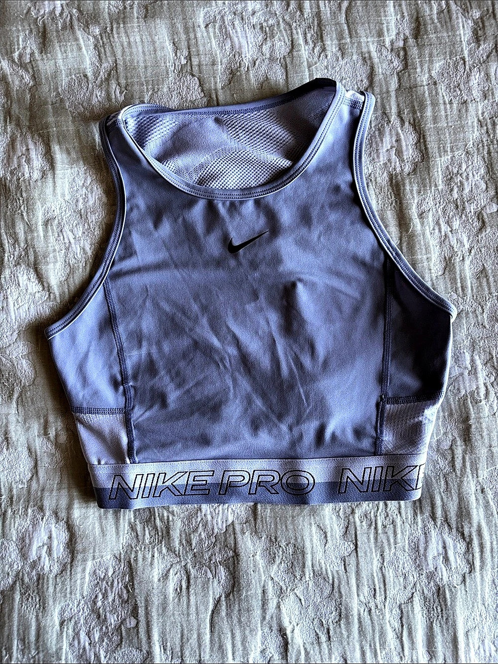 Nike Pro Dri-FIT Cropped Tank Top Sports Top Purple XS